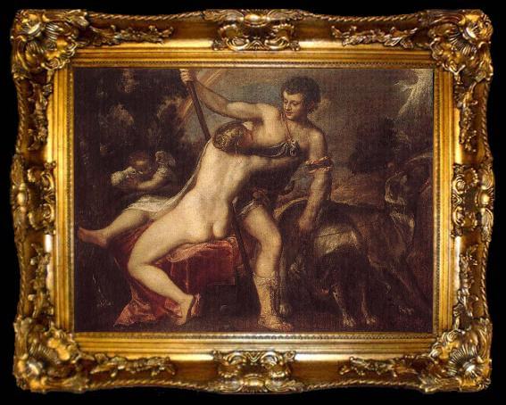 framed  TIZIANO Vecellio Venus and Adonis, ta009-2